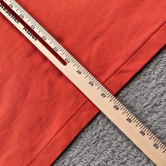 LL Bean Shirt Mens Large Orange Polo Premium Banded Traditional Fit Pique Golf - Picture 5 of 8